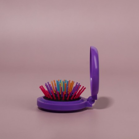 The comb is massage, folding, with a mirror, d = 6 cm, color mix-8