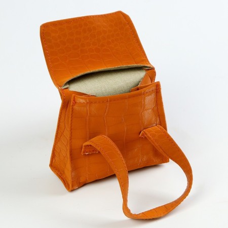 Crocodile doll bag, brown color-2