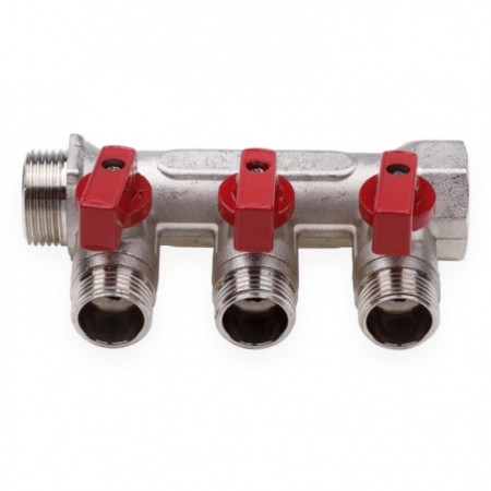 Aqualink threaded manual, 3/4 "x3/4" x1/2 ", internal/outer, 3 exits, with balloons. Taps-2