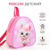Baby backpack 21*9*23, lightning department, cat in roses of stars, pink