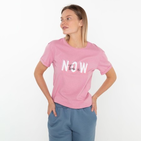 T -shirt female, pink color, size 44