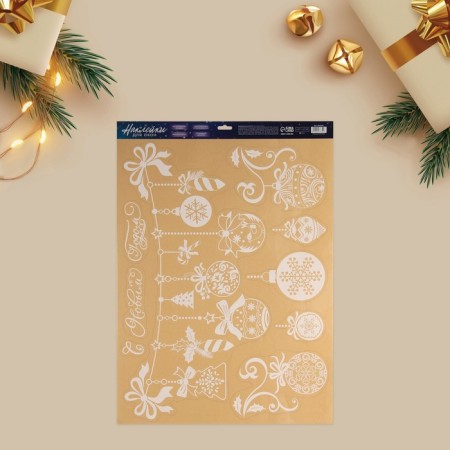 Stick for windows "Christmas Toy", reusable, 50 x 70 cm, new year-1