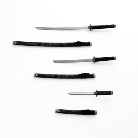 Suv. Product Katana 3V1 on a stand, scabbard wood, black dragon 52/78/98cm