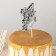 Topper for the cake "Happy Birthday", 17 × 11 cm, silver color