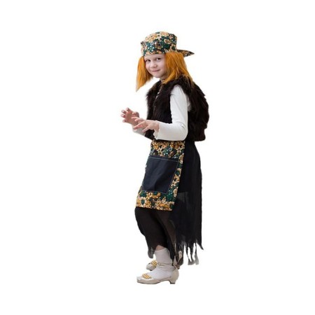 Baba Yaga carnival costume, 5-7 years old, height 122-134 cm