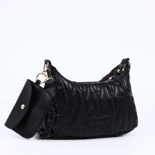 Bag Cross-Bodi with a zipper, black color