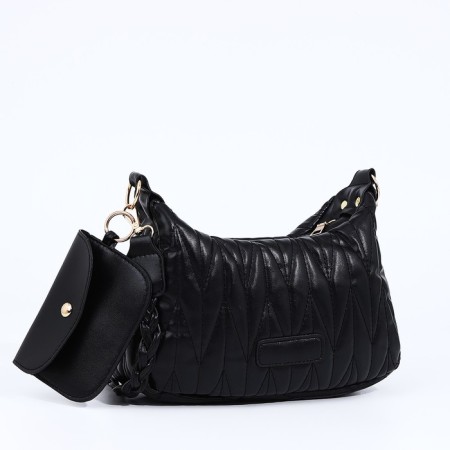Bag Cross-Bodi with a zipper, black color
