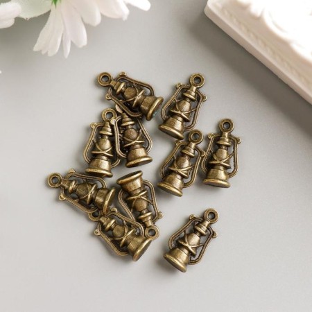 Decor Metal for creativity "Himmer Lanter" under the brass (E3617) 1.8x1.1x0.5 cm-1