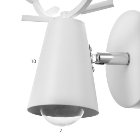 Bra "Lungo" E27 40W white 18x7x9 cm-8