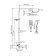 The shower system wasserkraft a199.260.201.bg Thermo, tropical shower, thermostat, gold