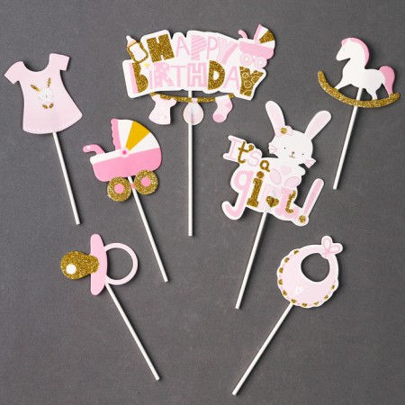 Set for decoration "Happy birthday, daughter", set of 7 pcs.-1