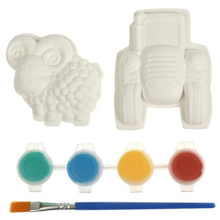 Set for Cottage Carriage "bas -relief for painting. Blue Tractor ", 2pcs.-1