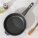 Granite pan, d = 24 cm, removable handle, anti -stick coating, glass cover, gray color.