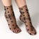Carnival accessory, socks, black in polka dots