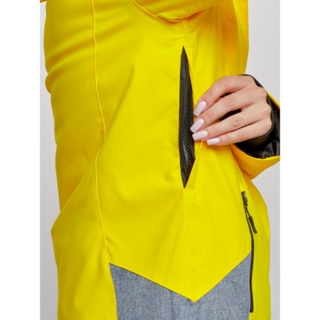 Ski costume female winter, size 48, yellow color-9