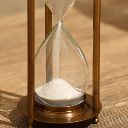 Sanding clock 19.5x7 cm, brass-2