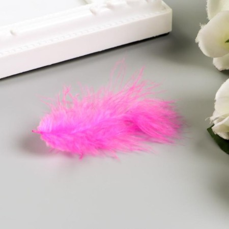 Decorative feathers "carnival", 5-8 cm (set 24 pcs) 6 colors, pastel, assorted-2