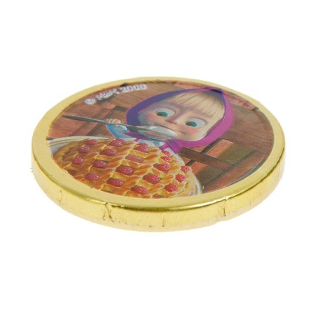 Chocolate coins "Masha and the Bear", 50 pcs, 6 g-1