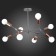 Ceiling EVOLUCE lamp. Sle106403-08. Palare. 8x60 watts, E27, 69.5x69.5x35.5 cm, gray color, pink gold