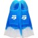Training flippers atemi 500, silicone, size 43-44, blue/white color