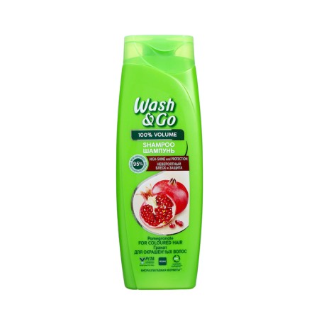 Wash & GO shampoo with pomegranate extract for dyed hair, 360 ml