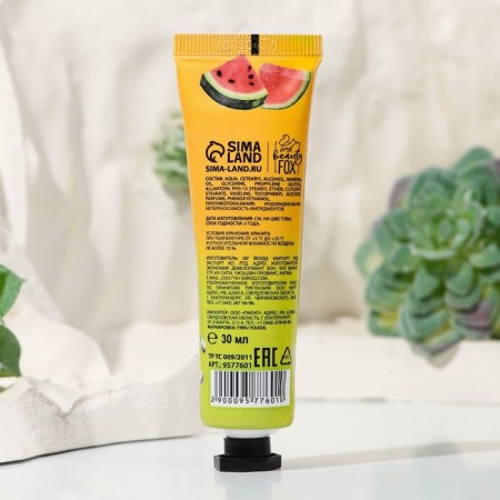 Hand cream, toning, 30 ml aroma of watermelon, Beauty Food-1