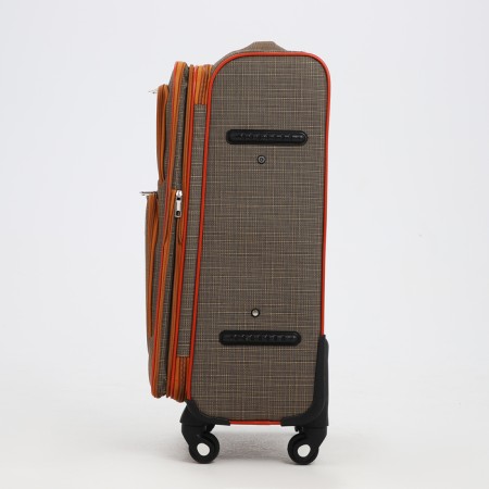 Small suitcase 24 "on lightning, code castle, with extension, beige color-3