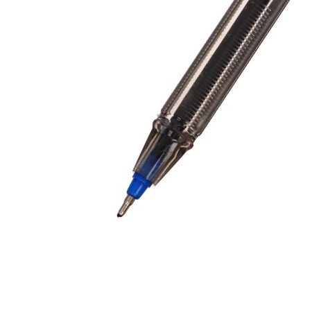 Ballpoint handle My-tech, 0.7 mm, blue rod, transparent, needle-to-write node body-2