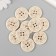 Buttons wood for creativity 4 punctures "Patterns" white set 10 pcs 3x3 cm