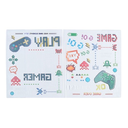 Set of covers PVC 213 x 355 mm, 140 μm, 3 pieces, Level Up Game, for a diary and notebooks-1