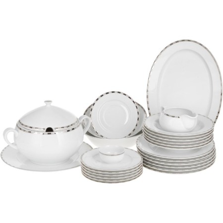 Dining Service 6/25 OPAL, Decor "Platinum plates", 25 items