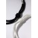 Bracelets "Demetrons" on Magnet, Love with heart, black and white color, 8 cm