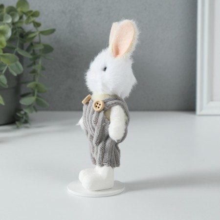 Souvenir "Bunny in a gray knitted suit" 4x5.6x14.3 cm-2
