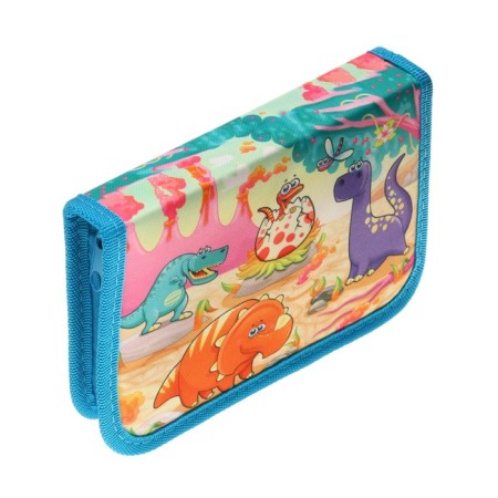School pencil case with zipper, fabric 13 x 19.5 cm "dinosaurus", 1 section-2