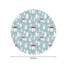 The tablecloth “Snow settlement”, round, Saten, d = 150 cm