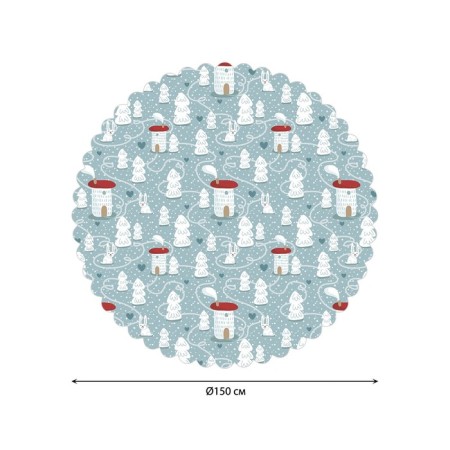 The tablecloth “Snow settlement”, round, Saten, d = 150 cm