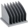 SORRER - stand for magazines and papers, team, 6 departments, gray