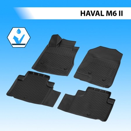 Rival salon rugs for Haval M6 II generation 2021-n., Polyuretan, 4 parts of 19406001