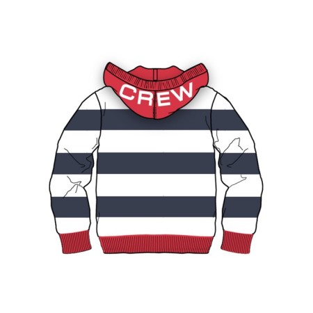 Cardigan striped with a hood for a boy PlayTode, height 116 cm-9