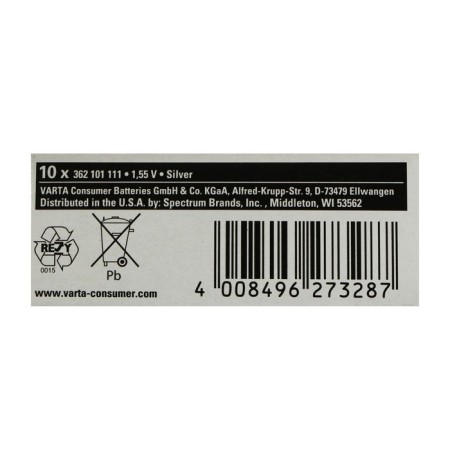 Battery VARTA Silver Oxide, 362 (SR721SW) - 1BL, 1.55 V, blister, 1 pc.-3