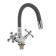 ACCOONA A9871T kitchen mixer, two -wound, silicone spout, silumin, gray/chrome