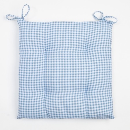 Siddle on the chair Ethel "Cell" 40x40 cm, col. blue, 100% polyester-4