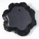 Souvenir Polystone Panel "Black Royal Rose" with gold 20x19x6 cm