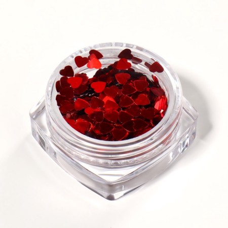 Sequins for "Heart" decor, red color-4