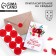 Invitation in the craft envelope for the wedding "Watercolor flowers", 10 x 15 cm
