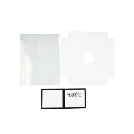 Box with a vase and PVC windows folding “black and white aesthetics”, 23 x 30 x 23 cm-8