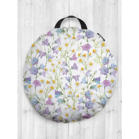 Pillow Siddle "Field Flowers", Decorative, D = 52 cm