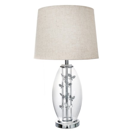 Table lamp with lampshade Risalux "Morgan", E27, 40 W, Chrome, 35 × 35 × 62.5 cm-7