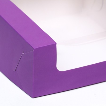 Confectionery packaging with a window, lilac, 18 x 18 x 7 cm-2