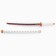Souvenir product katan on a stand, white, 75 cm